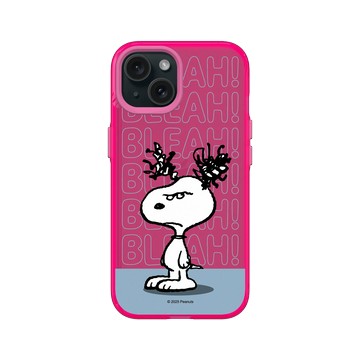 iPhone 15 Clear 粉漾桃 - 史努比 Snoopy - 不開心