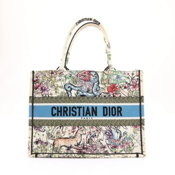 Dior 迪奧 Book Tote Medium 手提包 白色/多色 帆布 M1296ZRUV 變色 【二手名牌BRAND OFF】