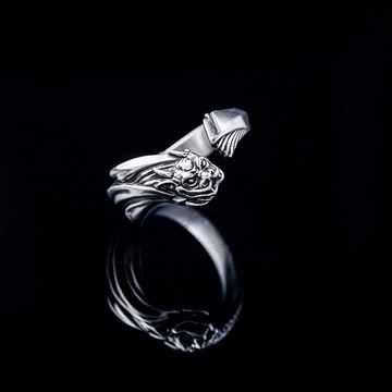 【JK銀飾】財庫繁盛／925純銀 尾戒指