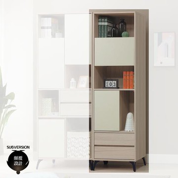 【顛覆設計】澄木2尺雙門二抽書櫃