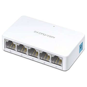 MERCUSYS 水星網路 5-Port 10/100Mbps Desktop Switch 輕鬆有線網路擴展 即插即用 緊湊型設計  MS105  1台