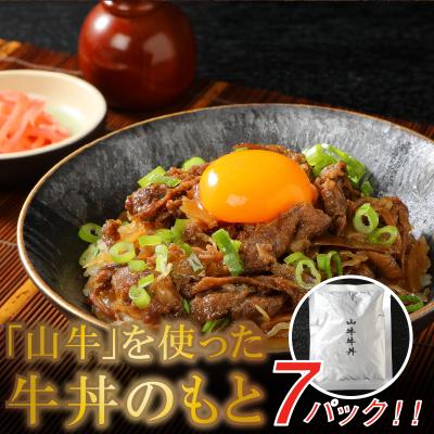 ふるさと納税 木城町 「山牛」を使った牛丼のもと7パックセット