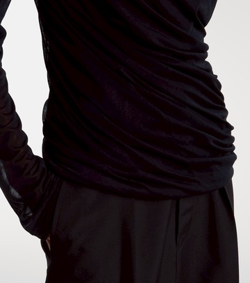 Junya Watanabe Draped faux pearl-embellished cotton top