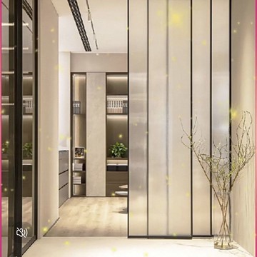 【免運/可開票】定制廚房推拉門三聯動完美系統吊軌極簡辦公室陽臺衛生間玻璃移門 出貨快P0319