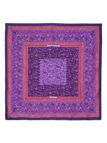 Hermès Pre-Owned - 1990s Chasse De Inde silk scarf - women - Silk - One Size - Purple