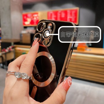 自帶鏡頭膜 可磁吸無線充 手機殼 防摔殼 適用蘋果 iphone 14 13 12 11 Pro max i14 保護殼