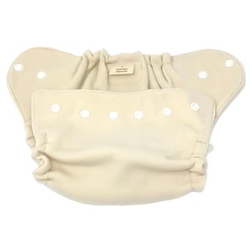 Babee Greens 100%美麗諾羊毛尿布兜 前扣 雙層OEKO-TEX® STANDARD 100 認證  原色  1件