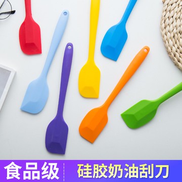 一體式硅膠刮刀烘焙蛋糕奶油巧克力刮刀耐高溫大號抹面橡皮軟刮刀
