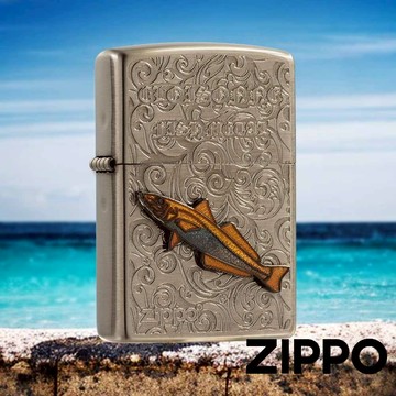 ZIPPO 金屬魚-少鱗防風打火機 ZA-6-F15 雷雕技術 雙面加工機身 光華的外表 象徵生活的簡單與純潔 終身保固