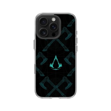 iPhone 16 Pro Clear Case（相機按鈕） 透明 - Assassin's Creed - Valhalla - Dual Axes