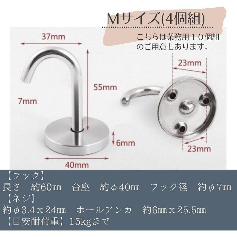 3world ステンレス フック スタイリッシュ バスルーム など ネジ付 SW1105天井フックMサイズ6 SW1105