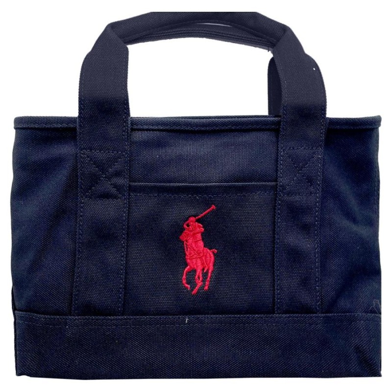 ポロラルフローレン School Tote Small II(マグネット) RAS10085A  #ネイビー/レッド[NAVY/RED][ビッグポニー/BIG PONY TOTE/バッグ][送料無料] | LINEブランドカタログ