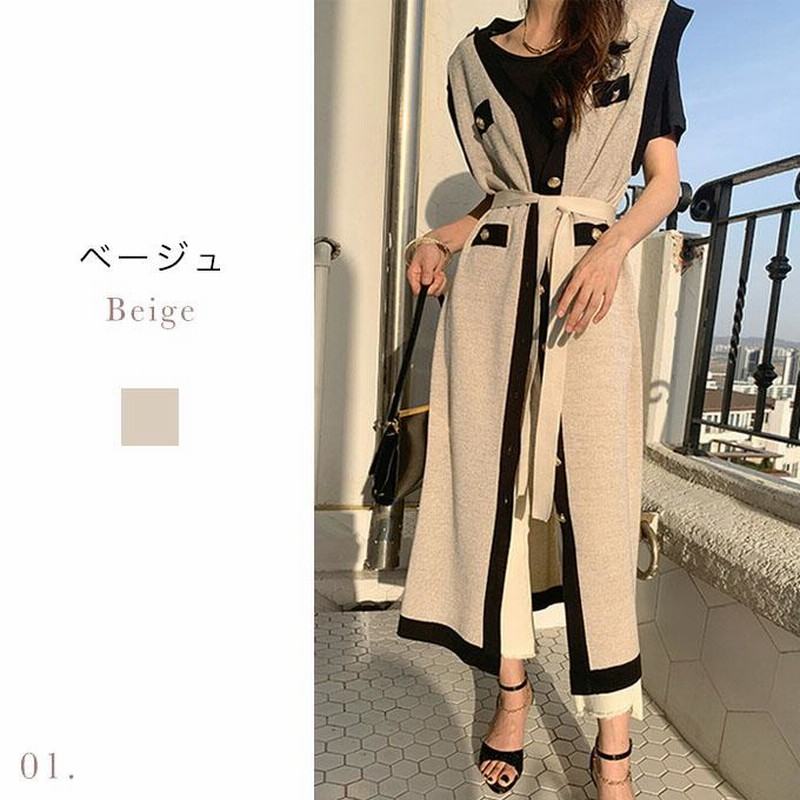 ジレ ベスト レディース ジレワンピース 2way きれいめ トレンド かわいいベージュ ブラック フリーサイズ ジレ ベスト レディース ジレワンピース 2way きれいめ トレンド