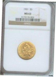 アンティークコイン NGC PCGS リバティハーフイーグル MS63 ゴールドコイン スポットなし show MS-63