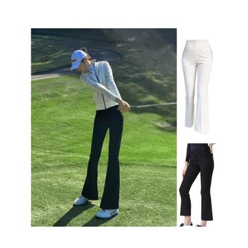 新品高爾夫服裝女長褲子修身彈力顯瘦速干透氣微喇叭褲運動球褲子