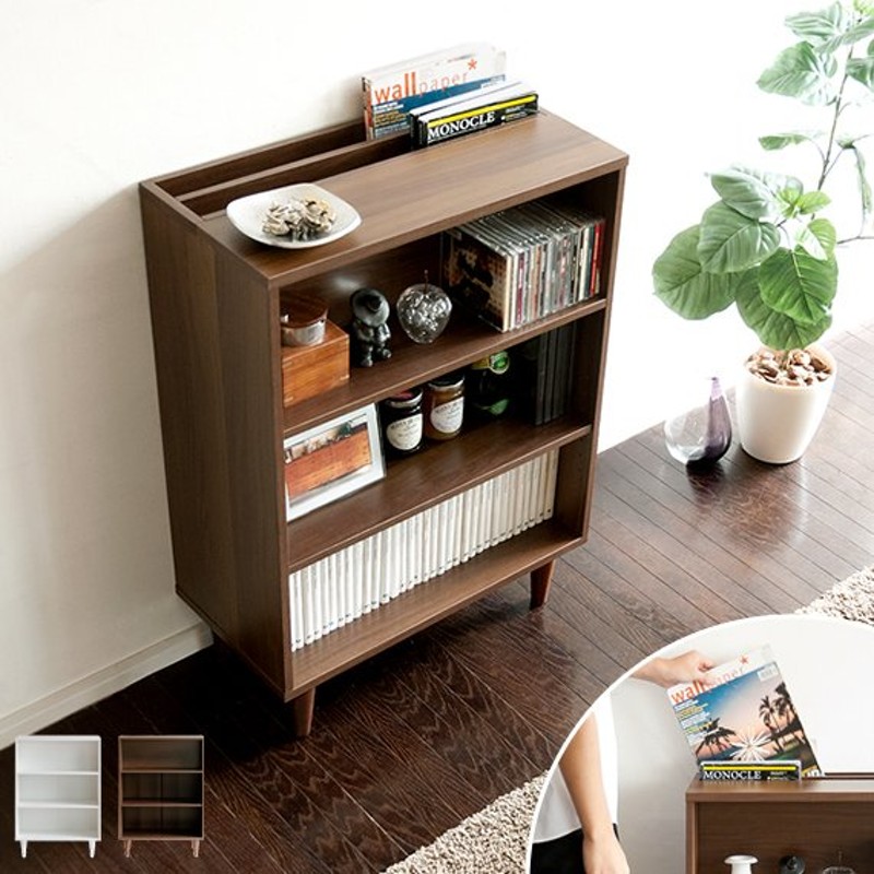 ラック 収納 リビング 収納 棚 木製 本棚 おしゃれ マガジンラック ウッドラック 多目的ラック シェルフ 北欧 モダン マガジンスタンド 幅60 収納ラック 通販 Lineポイント最大0 5 Get Lineショッピング