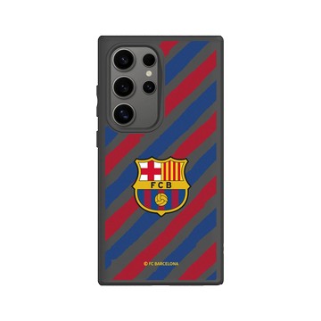 Galaxy S24 Ultra SolidSuit 黑 - FC Barcelona - Logo - Striped Background