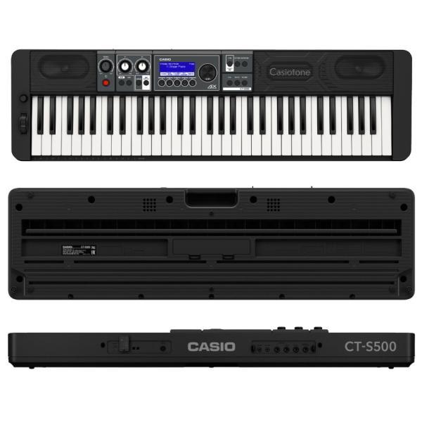 CASIO 61鍵盤キーボード CT-S500「テーブル型スタンドやケース2種付き」Casiotone カシオトーン