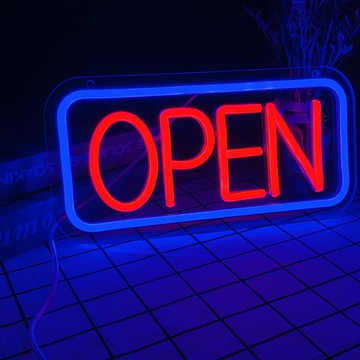 OPEN 店鋪營業中霓虹燈牌發光字
