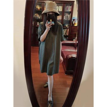 2025年新款古著少女小個子甜美連衣裙夏天高定設計款寬松茶歇裙子