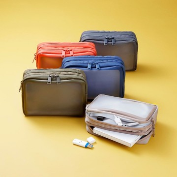 ELECOM 半透明雙層收納包S