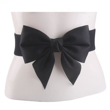 女士時尚百搭棉布蝴蝶結腰帶松緊彈力腰封外搭束腰連衣裙襯衫裝飾