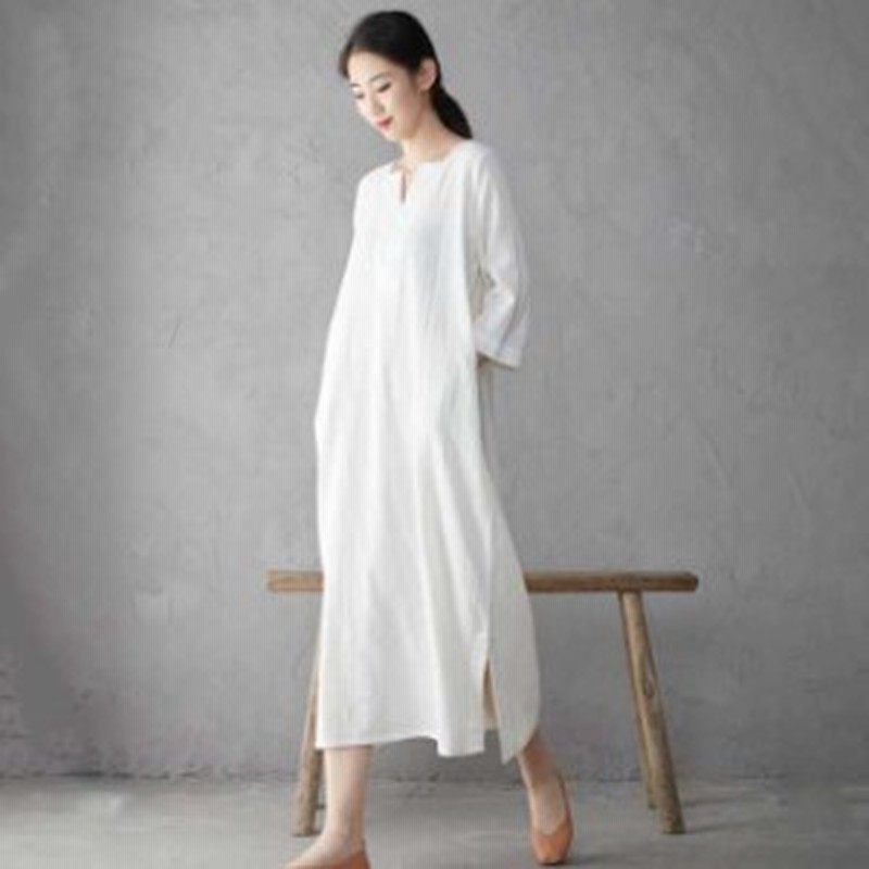 ワンピース ロングワンピース スリット ロング マキシワンピース スキッパー Tシャツワンピース Tシャツ レディース ロングワンピ ワンピ 通販 Lineポイント最大1 0 Get Lineショッピング