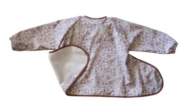 TIDY TOT 吸盤款防水輕便長袖飯衣 - 玫瑰花園