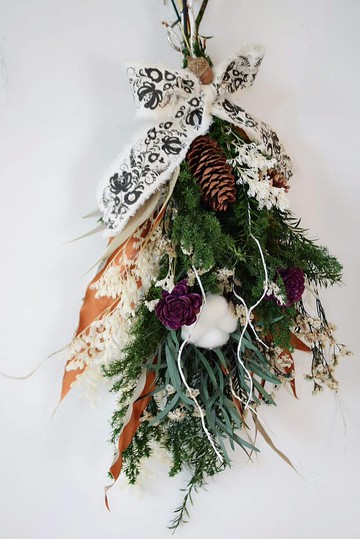 永生雪松聖誕倒掛花束