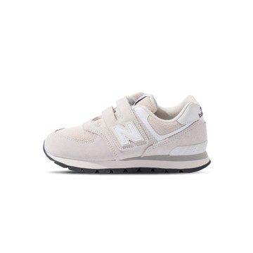 New Balance 574 中童 米白色 寬楦 小朋友 麂皮 魔鬼氈 運動鞋 休閒鞋 PV574DGH