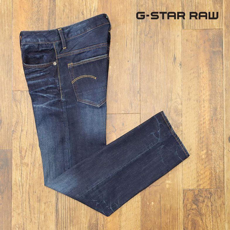 G-STAR RAW デニムパンツ 3301 STRAIGHT 51002.6576.89 ウォッシュ加工