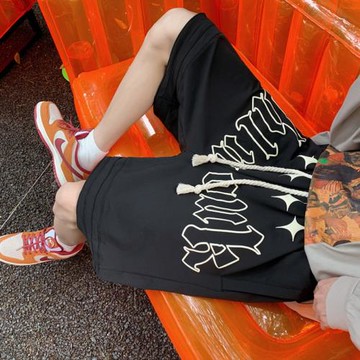 美式潮牌短褲男夏季薄款五分褲街頭嘻哈籃球褲休閑寬松運動褲男褲