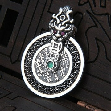 【巴黎精品】現貨+預購 S925手工純銀吊墜子足銀項鍊泰銀項鏈首飾復古情人節禮物-貔貅平安男女飾品a1kj37