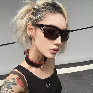 歐美朋克機車風未來感墨鏡立體大框遮陽太陽眼鏡潮男女登山騎行鏡
