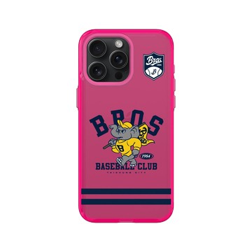iPhone 15 Pro Max Clear 粉漾桃 - 職棒-中信兄弟 Brothers - 美式復古