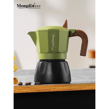 Mongdio雙閥摩卡壺家用小型濃縮煮咖啡壺意式咖啡機手沖咖啡套裝