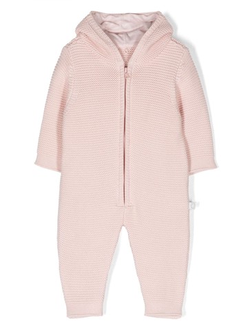 Stella McCartney Kids - pop-up animal-ears knitted babygrow - kids - Organic Cotton/Organic Cotton/Polyamide - 6 mth - Pink