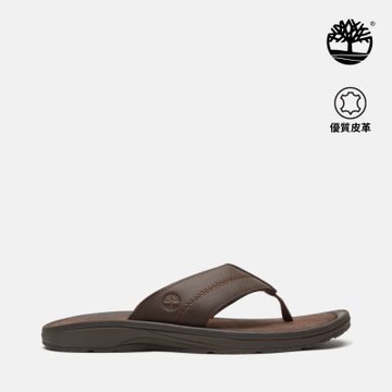 Timberland官方旗艦 男款深棕色Timberland Originals皮革拖鞋|A2R4EEWI