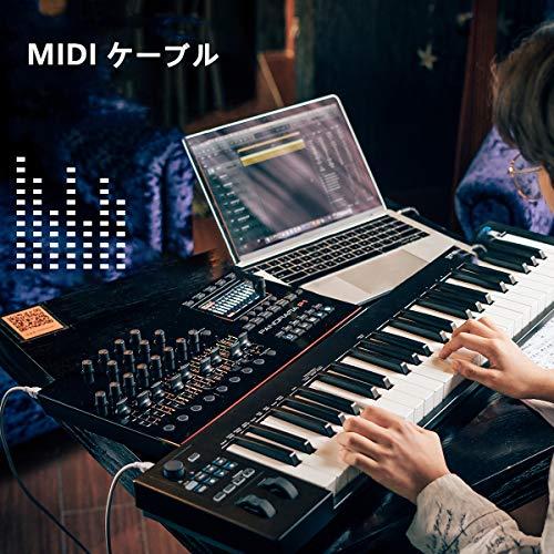 MIDI Type C 変換ケーブル Macbook USB 2本 1m wuernine USB B to C オスオス 変換ケーブル MacBook Pro PC 電子ピアノ オーディオインターフェースなど用