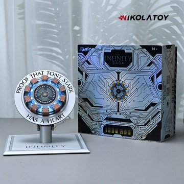 台現🚚💯NIKOLATOY 漫威鋼鐵俠 方舟反应堆 磁吸 充電 合金底座 桌面擺件 鋼鐵俠 生日禮物