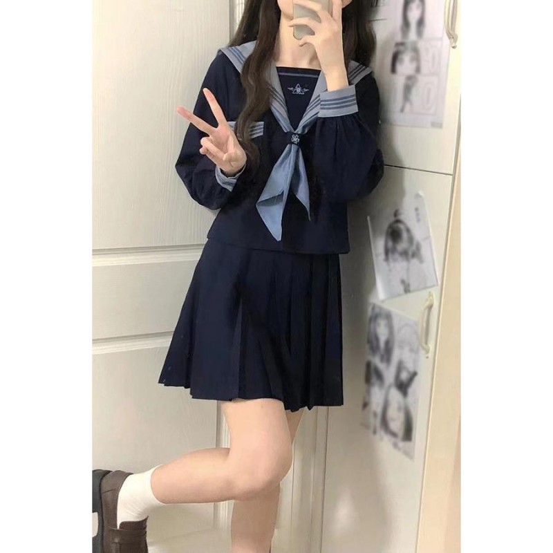 セーラー服 卒業式 女の子 制服 学生制服 3点セット 長袖 女子高生