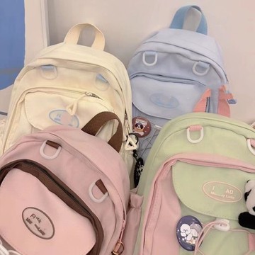 免運出貨✨學生背包後背包 後背包出遊 撞色後背包 後背包輕量撞色輕便小清新小書包日系ins小眾設計mini後背包森系少女