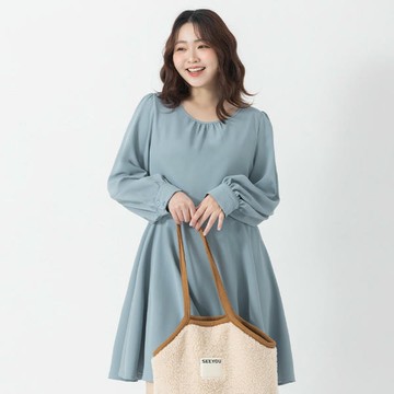 後綁帶設計雪紡短洋裝