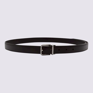 Dolce & Gabbana Black Leather Belt