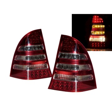 8成新-適用於 Benz 賓士 C系列 W203 01-05 五門車專用 LED 尾燈 紅/白 台製現貨一組