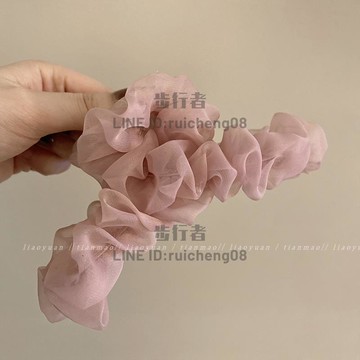 網紗發夾女后腦勺氣質盤發抓夾大號鯊魚夾高級感【步行者戶外生活館】