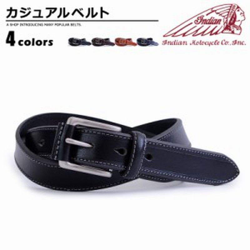 インディアン Indian ベルト カジュアル メンズ 本革 ステッチ ブラック ダークブラウン ブラウン ネイビー 幅30mm Imb171 通販 Lineポイント最大get Lineショッピング
