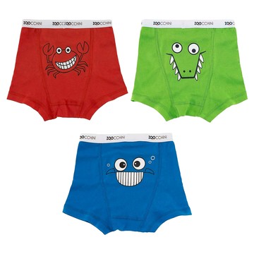 ZOOCCHiNi 男童款 內褲3件組  5~6歲/19~23kg  海洋