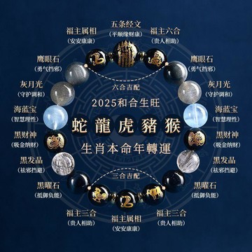 🚀隔日出🔥5.15五行補水喜用水定製手串十二生肖三合六合五行手鍊天然手串