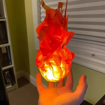 ✨MIMI 🎃萬聖節玩具 搞笑仿真萬聖節掌中火玩具仿真掌上懸浮火焰燈手託火焰巫師魔術氛圍燈道具